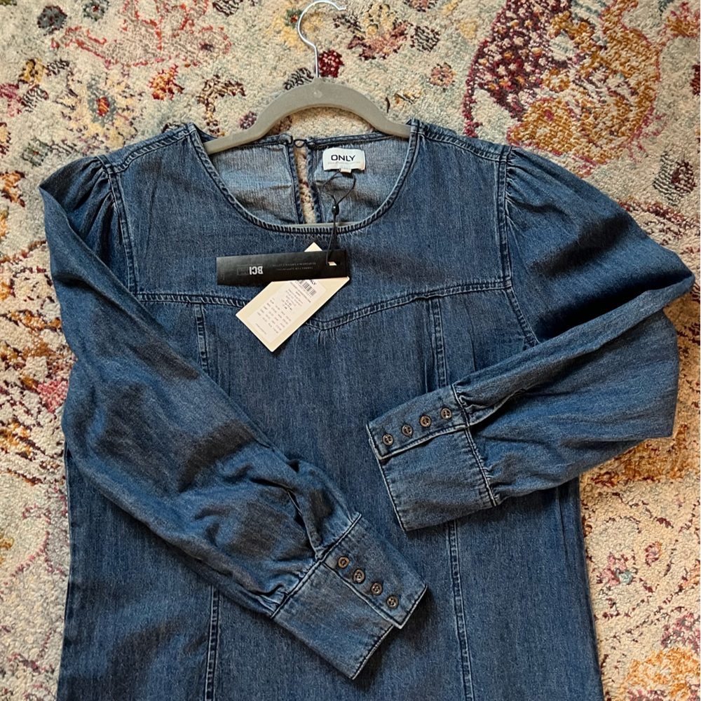 Western style denim shirt.